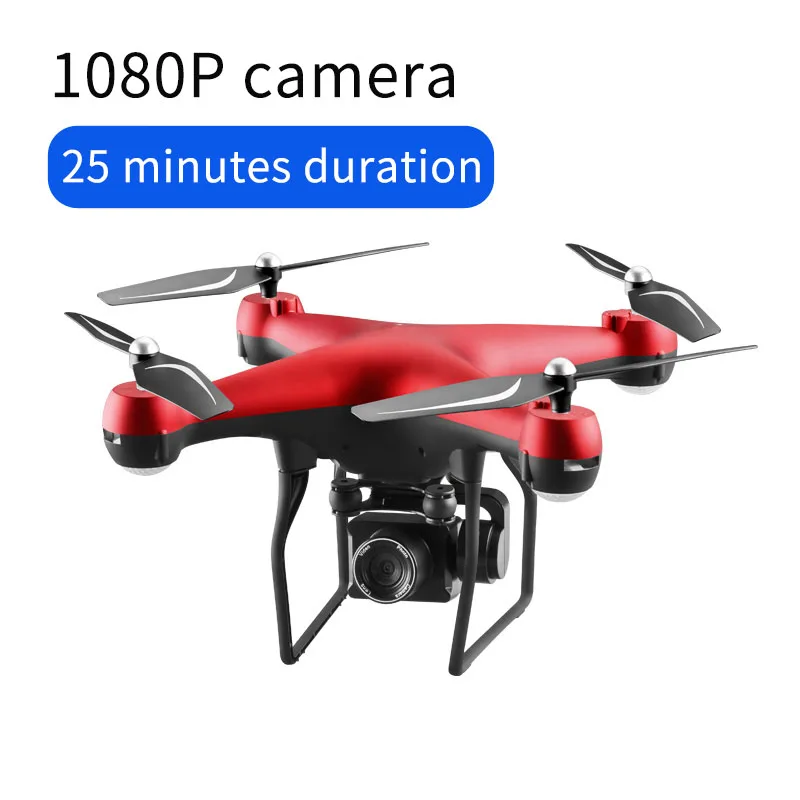 red 1080p camera Дрон камера 480P 1080P rc Квадрокоптер HD аэрофотосъемка давление воздуха RC вертолет полёт 20 минут игрушки в подарок - Цвет: red 1080p camera