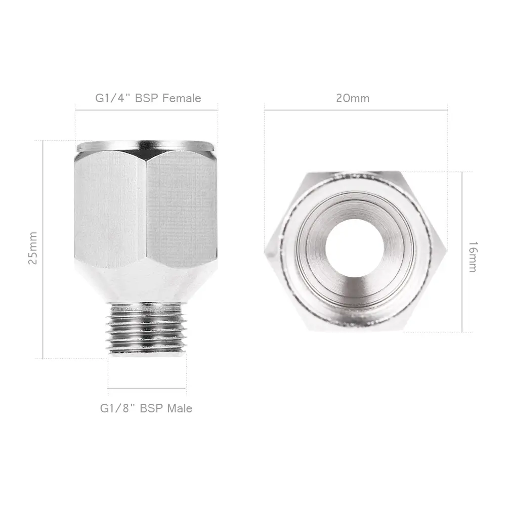 Профессиональный 2 шт. воздушный шланг адаптер G1/8 &quotBSP Male &amp G1/4&quot BSP Female Air Brush