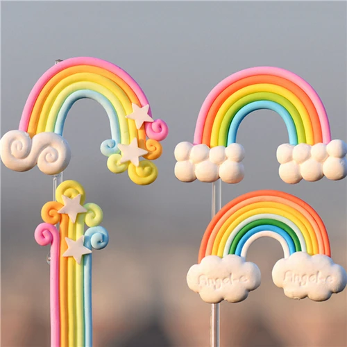 NEW 4Pcs Rainbow Terrarium Figurines Miniature Fairy Garden Miniatures Decoration Wholesale | Дом и сад
