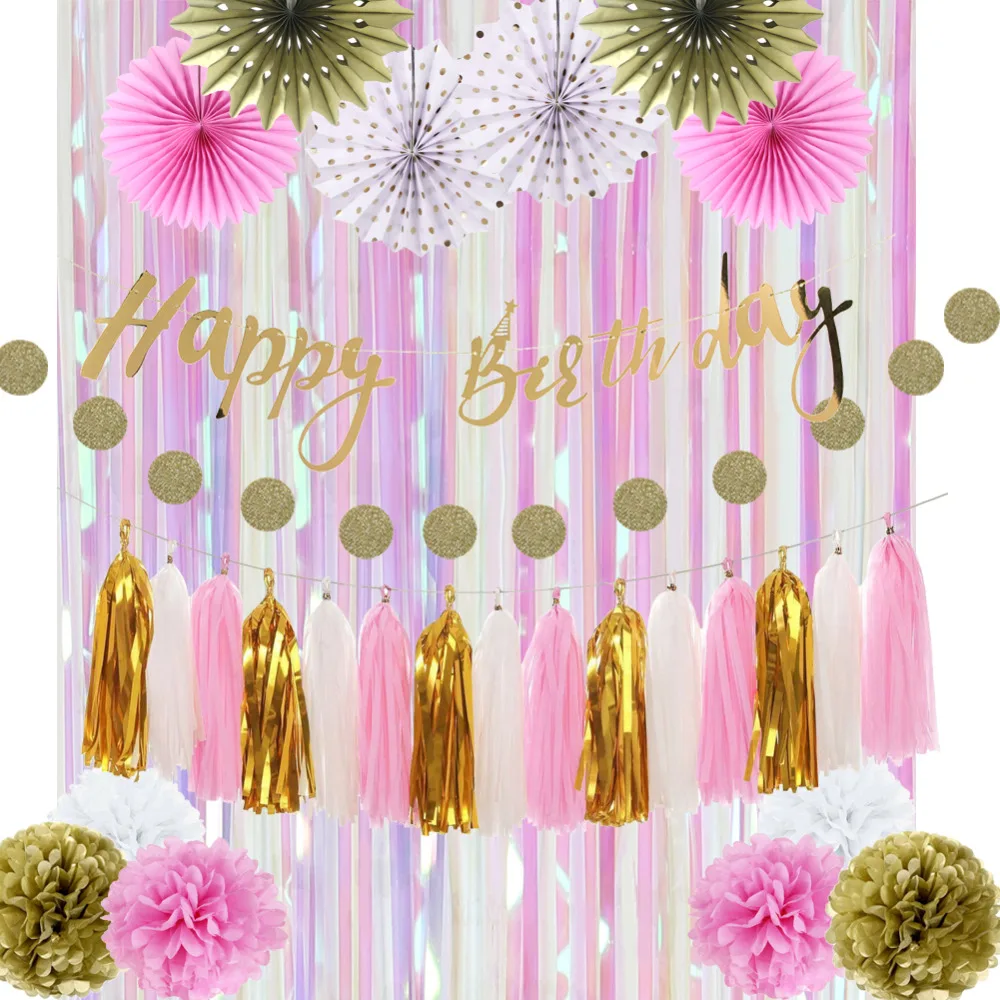 Набор из 18 переливающихся украшений на день рождения комплект для вечеринки