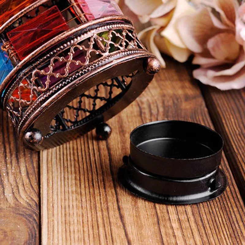 1 шт. марокканский стиль винтажный металлический Железный подсвечник для