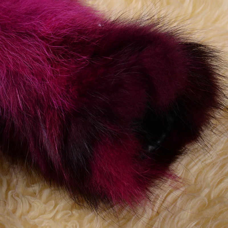 Женская Шуба из натурального меха енота с круглым вырезом и рукавом 3/4 | одежда