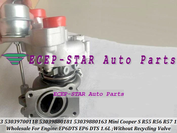 K03 118 53039700163 53039700118 53039700181 163 турбо для Mini Cabrio Cooper S R55 R56 R57 2002 10 EP6 DTS CDTS 1.6L без e