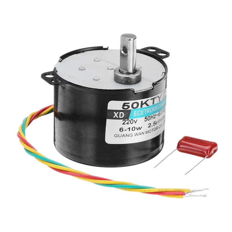 Новый Прочный 50KTYZ AC мотор 220 В 2 5 об/мин синхронный двигатель 10 Вт с постоянным