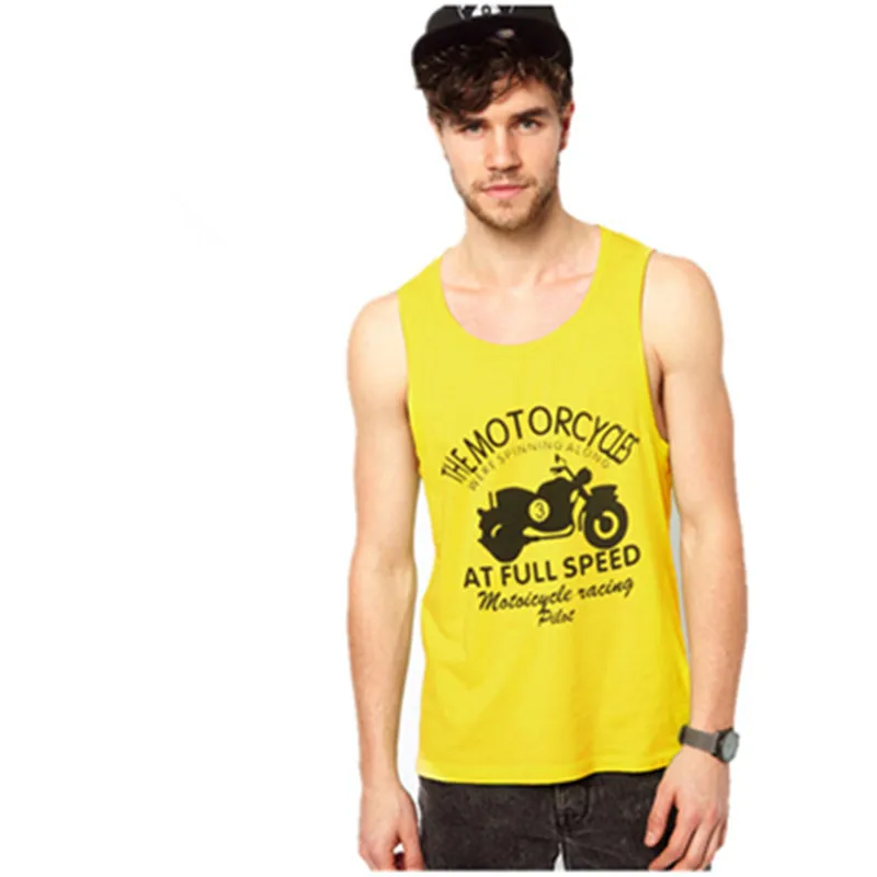Мужской жилет из хлопка с принтом без рукавов|t-shirt sleeveless|fashion tank top mentank men |