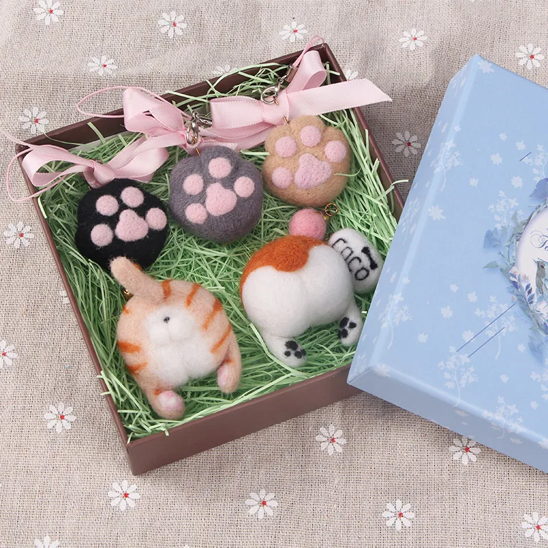 Набор с животными из мультфильмов не готовая для валяния войлока шерсти ручная