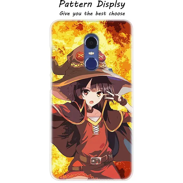Модный прозрачный чехол MLLSE с аниме Konosuba Megumin для Xiaomi Play Rdemi S2 3S 4A 5A 5Plus 6A Pro Note 6 5A 4X4 7 - Цвет: 04
