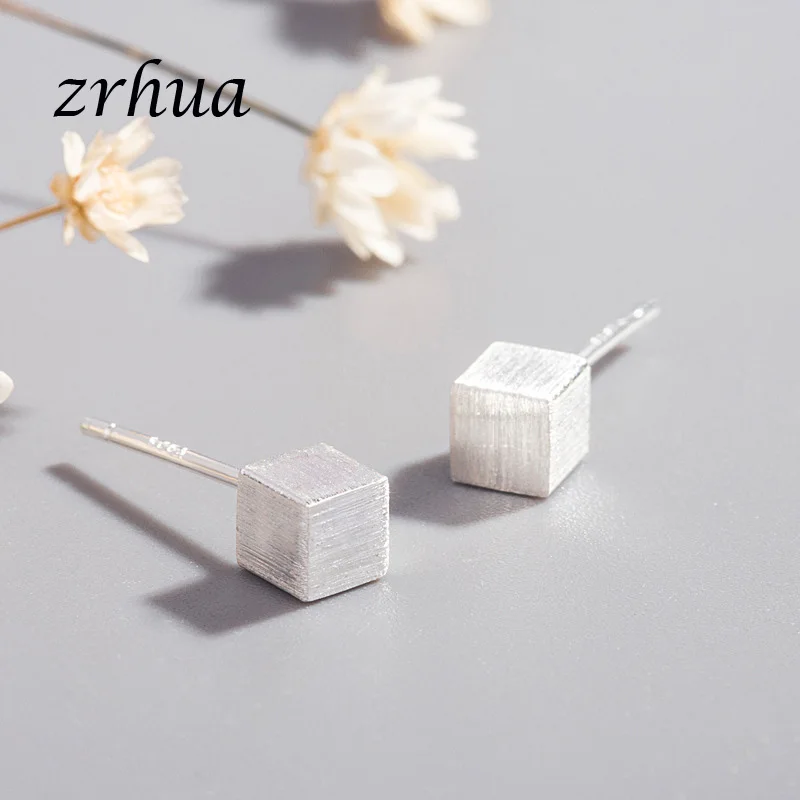 ZRHUA, новинка 925, серебряные милые элегантные серьги-гвоздики для женщин и девушек, маленькие подарки, горячая Распродажа, 925, ювелирное изделие с штампом, женские серьги для вечеринки