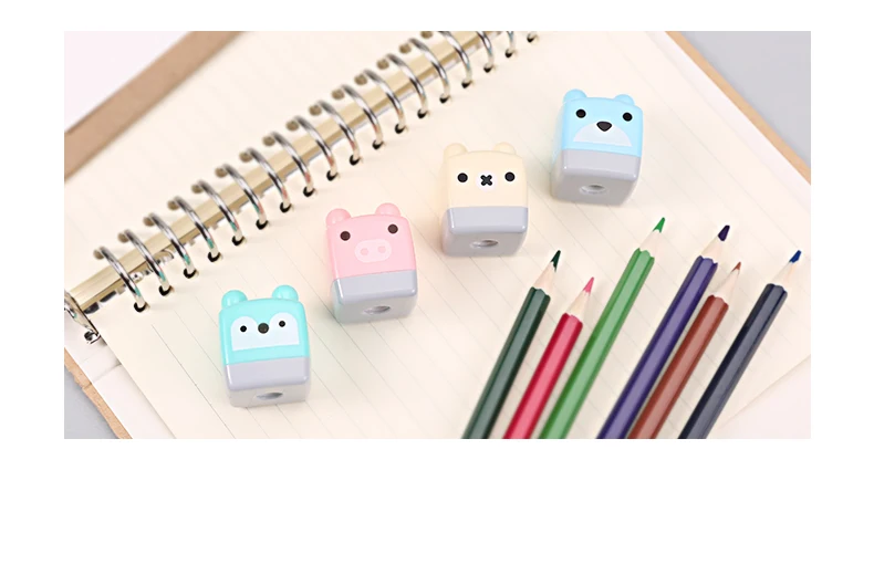 Мультфильм печати Kawaii милые точилка для карандаша ручная резак ножи ребенок студент Творческий точилка для карандашей школьные принадлежности APS91227