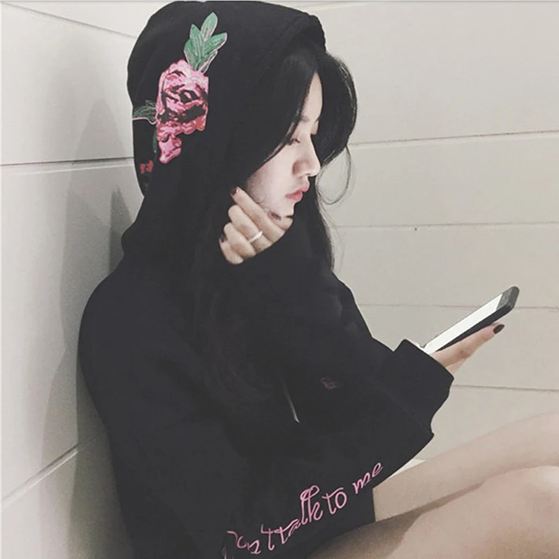 Осень весна для женщин плюс бархат пуловер женский с капюшоном длинным рукавом