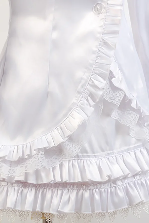 Игровой костюм для косплея LILI белое платье галстук перчатки полный комплект