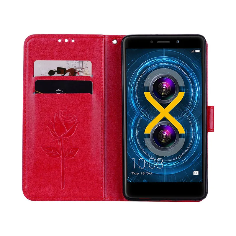 Флип чехол для Huawei Honor 6X X6 6 X искусственная кожа оболочка чехлы бумажник