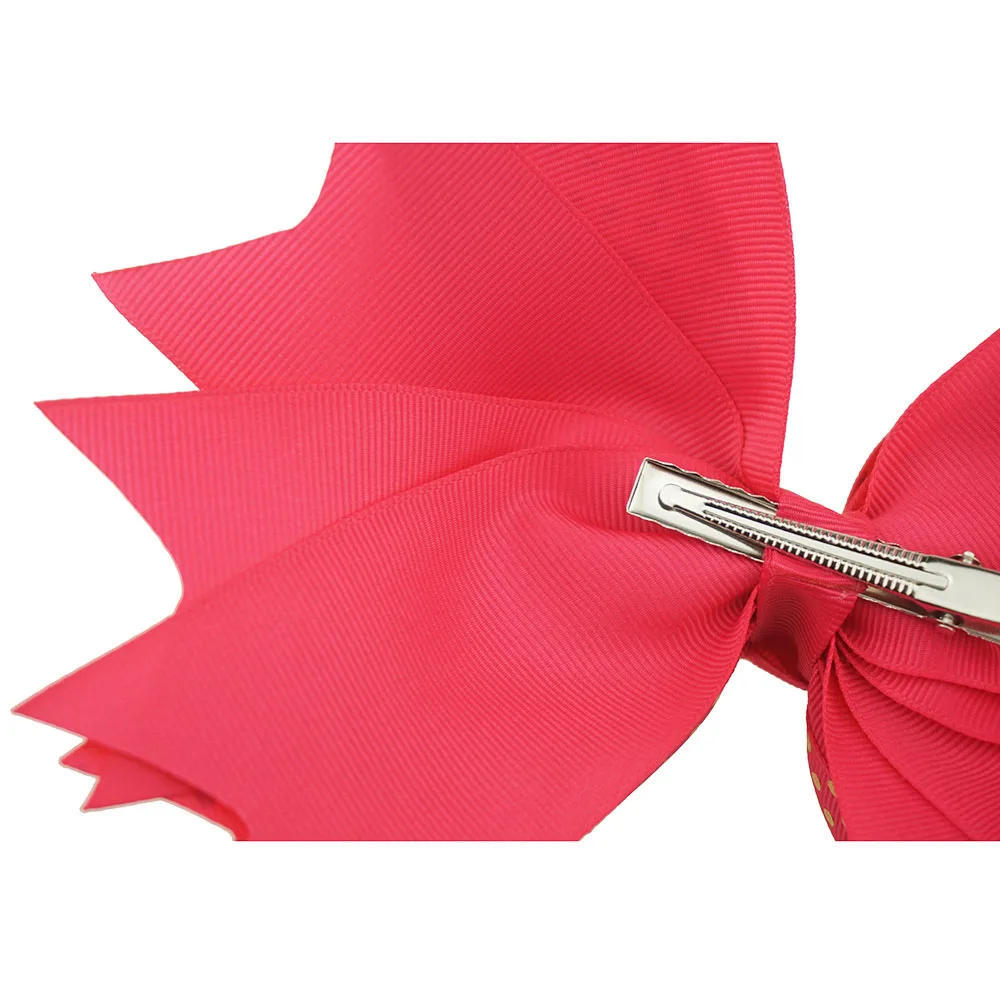 8 дюймовая крупная лента в рубчик с блестками для девочек шпильки волос бантом