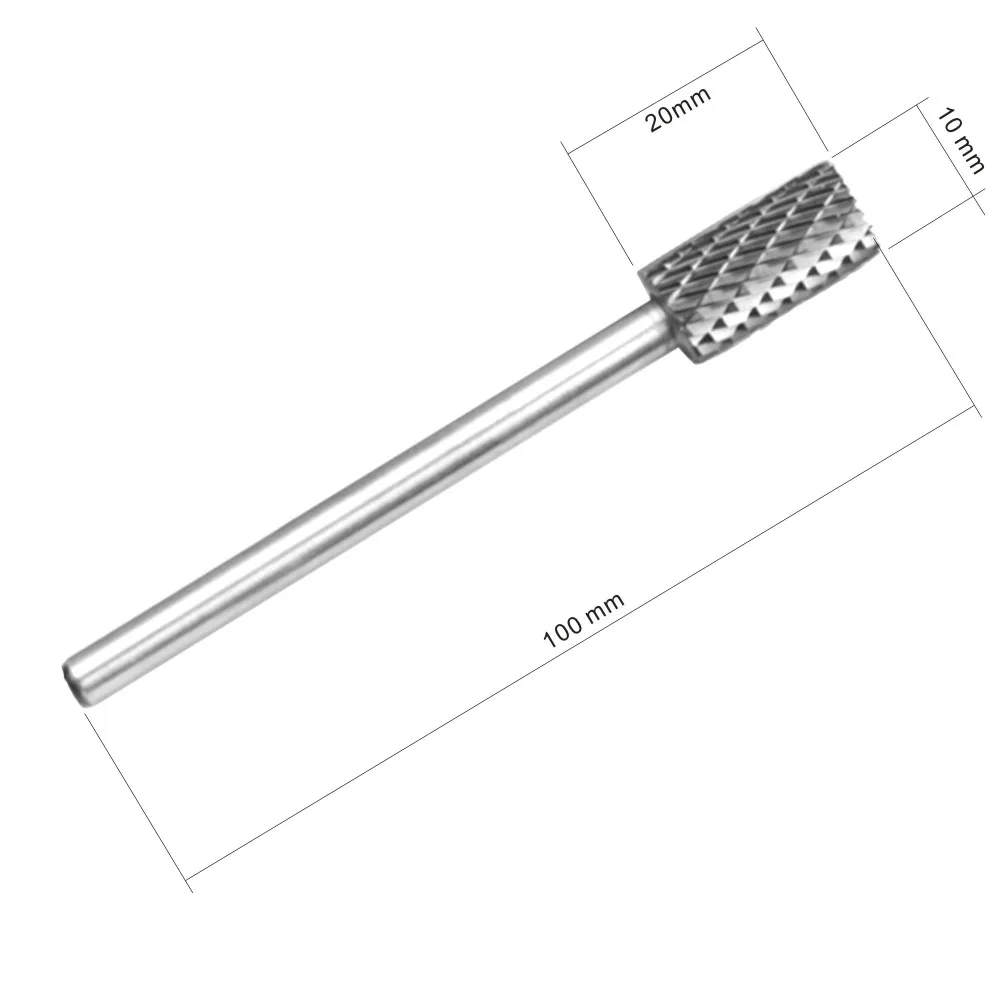 

100mm Extened Long Tungsten Carbide Burr 6mm Shank 10mm Dia Double Cut Rotary Cutting Burs Die Grinder Bits