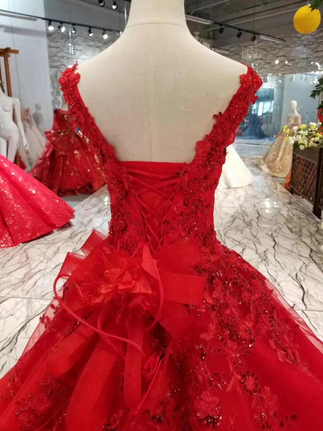 Vestidos De 15 Anos Красные кружевные платья Quinceanera с кристаллами милые 16 платьев бальные