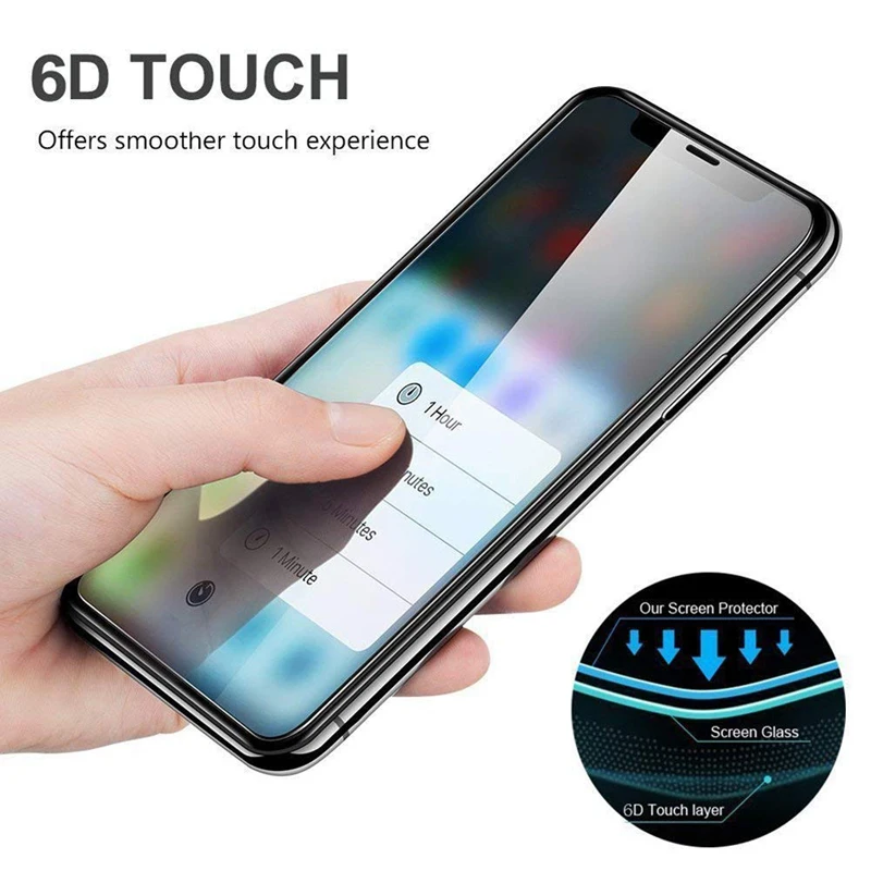 Akcoo 6D изогнутые закаленное Стекло Экран протектор для iPhone XS XR Максимальная Защита