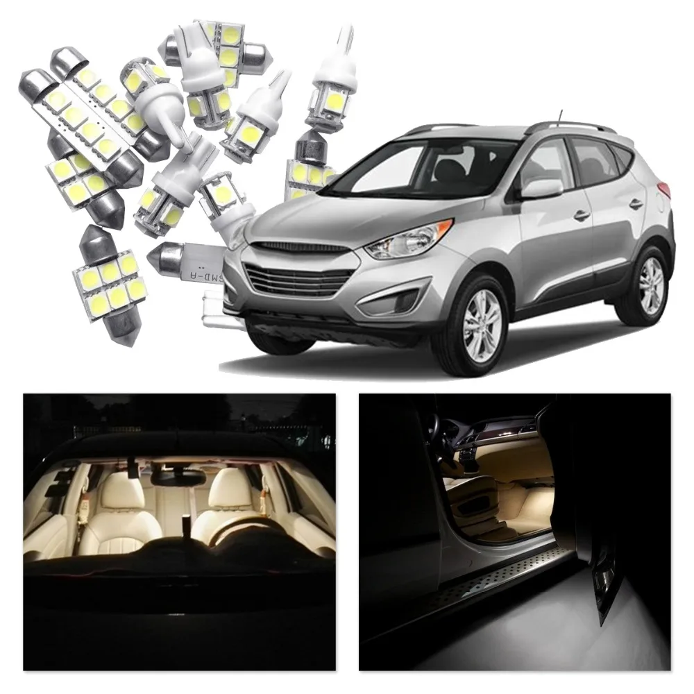 Автомобильная светодиодная лампа для Hyundai Tucson 2005 2009 белая красная синяя посылка