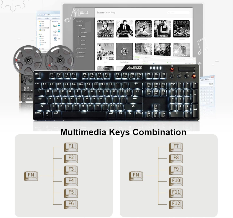 Новинка, 104 клавиш, Ajazz AK35i, проводная белая, светодиодный, с подсветкой, Usb, эргономичная, с подсветкой, Механическая игровая клавиатура, геймер, для ноутбука, компьютера