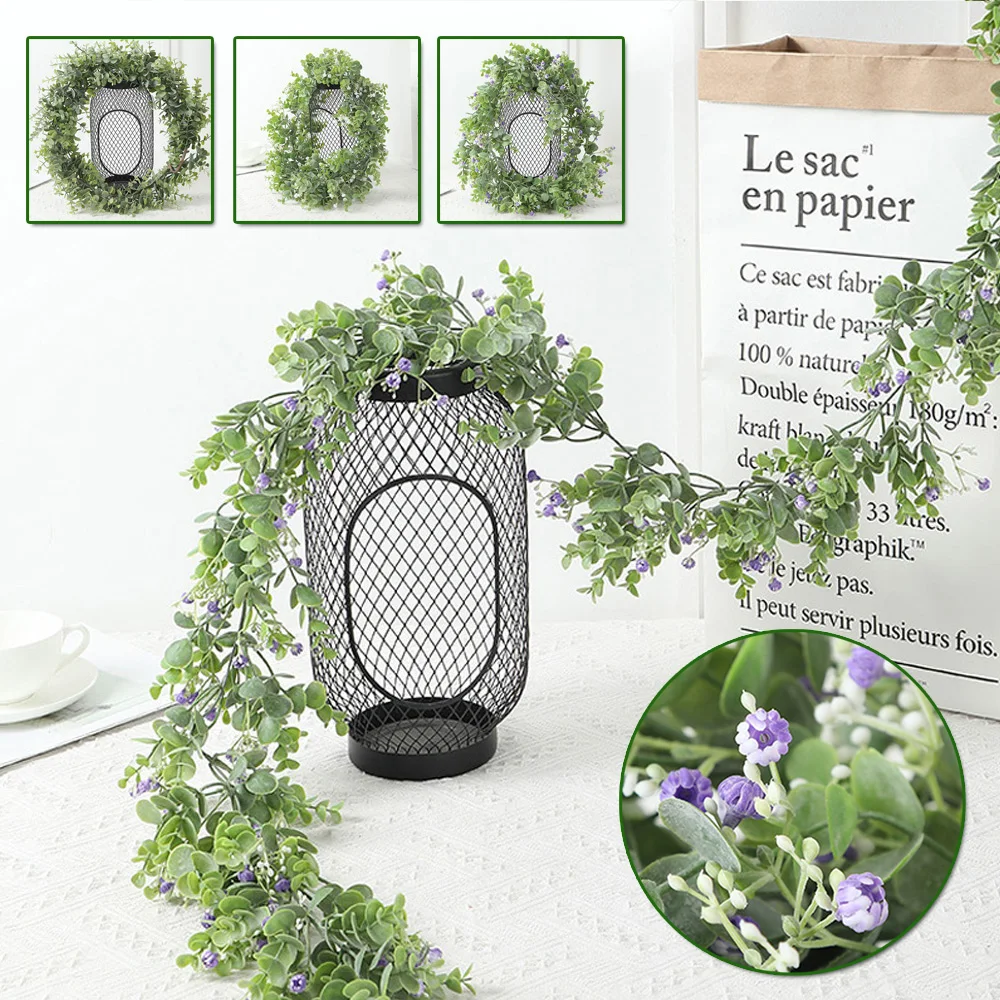 Полезный Искусственный завод ротанга Пластиковые листья эвкалипта лозы