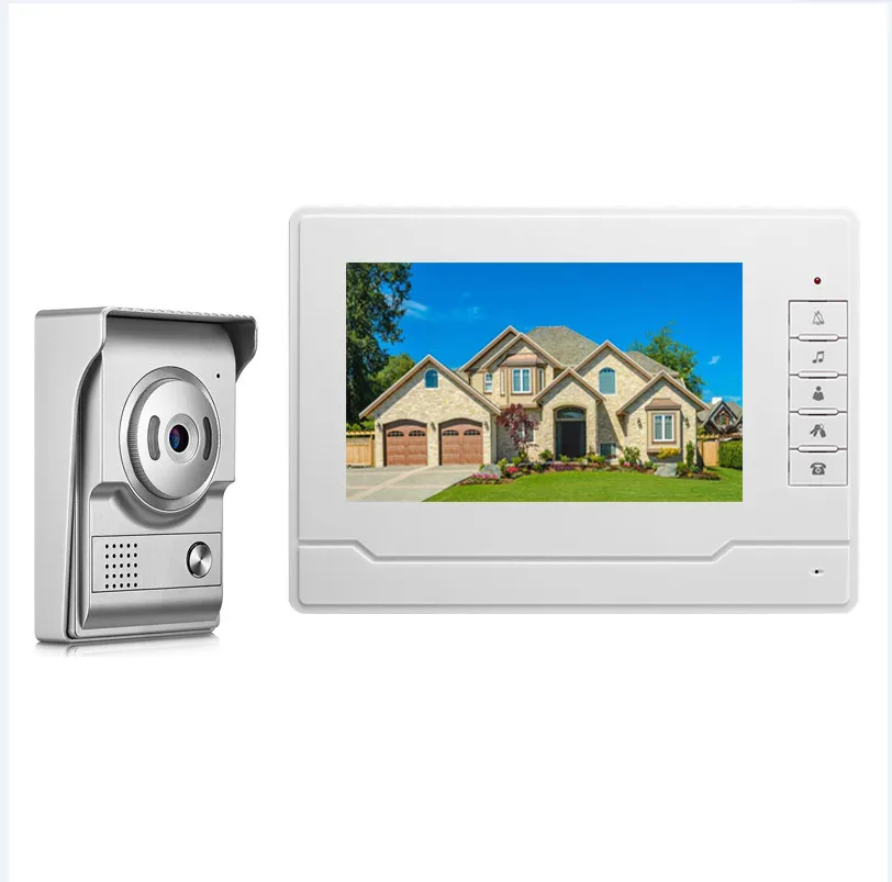 7 ''TFT lcd Проводной видео-телефон двери визуальный видеодомофон спикерфон домофон система с водонепроницаемой наружной ИК-камерой - Цвет: INS-V70N-L-S
