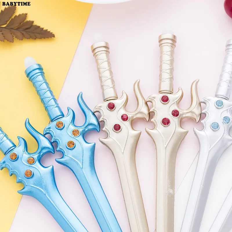 2 шт/комплект Творческий Канцелярские гелевая воды ручка мультфильм Форма палаш