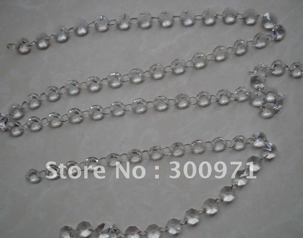 

FREE SHIPPING 30 METERS SIZE OF 16MM OCTAGON CRYSTAL BEAD CHAIN(44 PIECES OCATGAON BEADS PER METER )