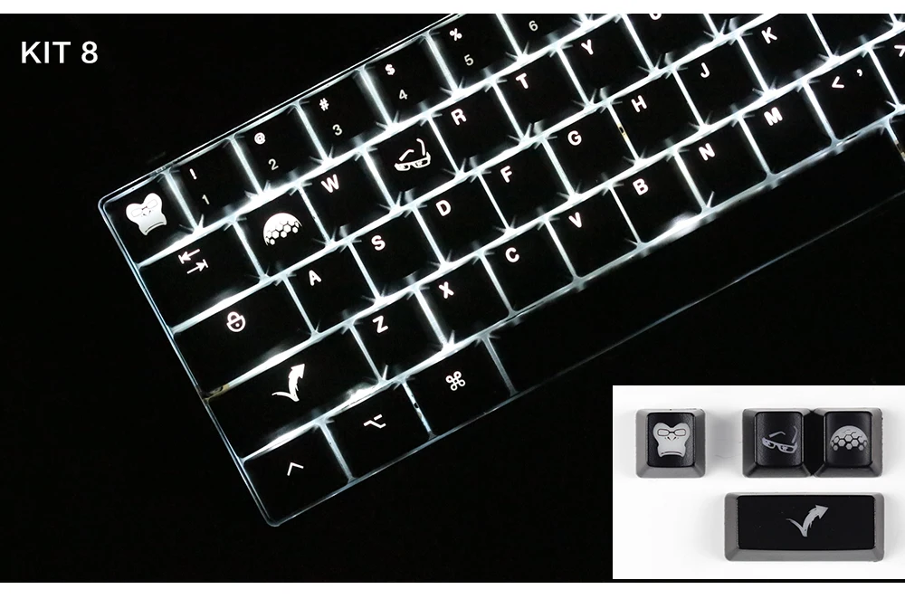 Blacklit kecap oem профиль для механической клавиатуры diy клавиатуры r4 esc 2,25 левый сдвиг