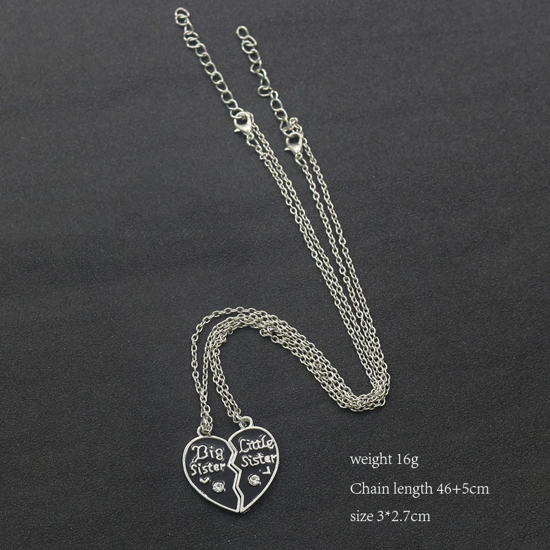 Большая Сестра младшая сестра Кристалл Цепочки и ожерелья большой SIS Little