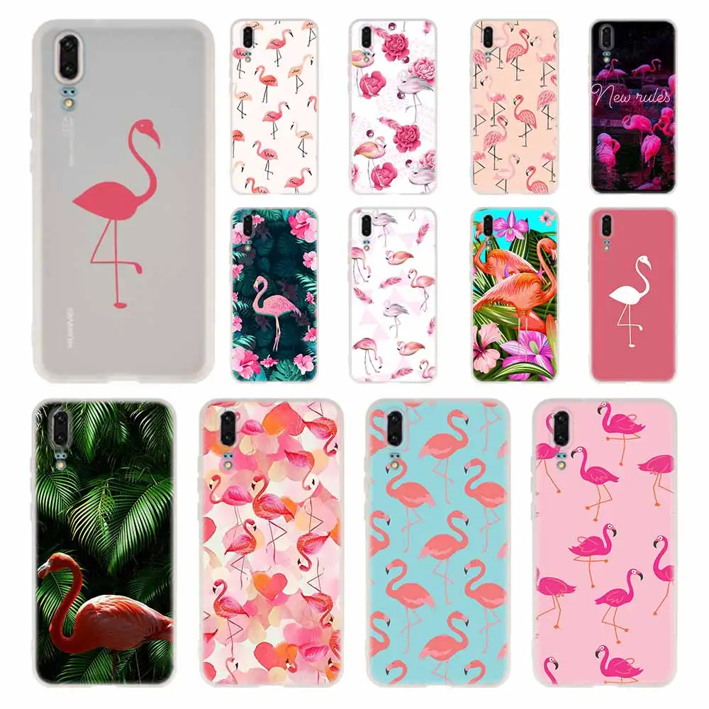 MLLSE Розовый фламинго Новый чехол силиконовый мягкий ТПУ для Huawei P50 P30 P40 P20 Pro P10 Lite P