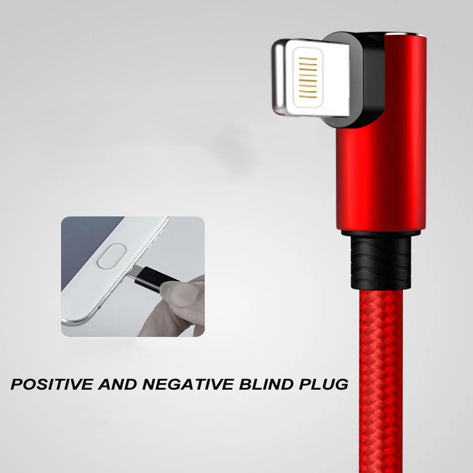 FOXSUN правый угол 3 в 1 USB зарядный кабель Type C/для Lightning/Micro Шнур для iPhone iPad Samsung Galaxy