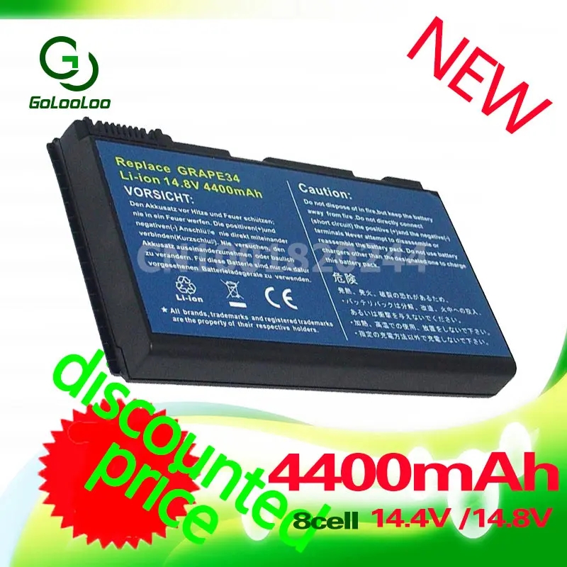 Golooloo 4400MaH лаптоп с Батарея для ACER Extensa 5210 5220 5230 5630 5420G 5610 5620 7220 7620 5620Z 5420 5610G 5630G