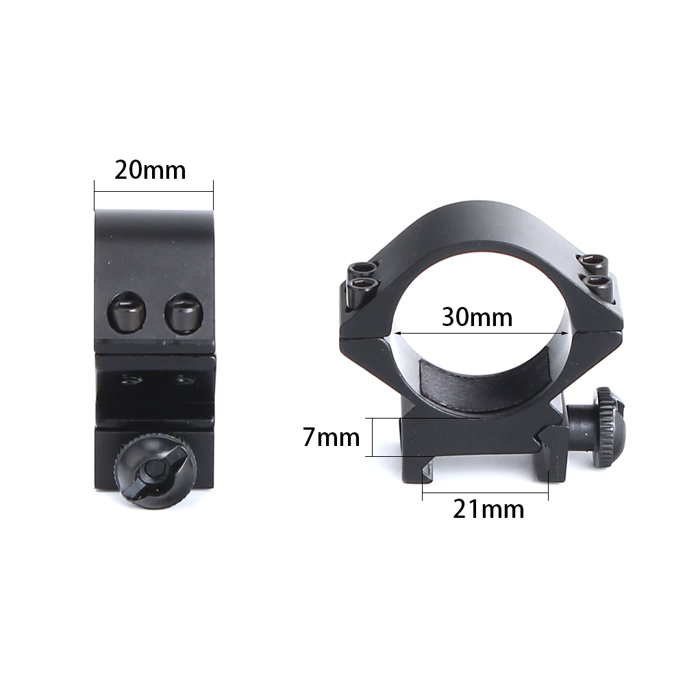 ohhunt 30mm Low Profile Picatinny Weaver Rifle Scope 20mm Mount Rings Hunting Tactical Riflescopes Accessories | Спорт и развлечения