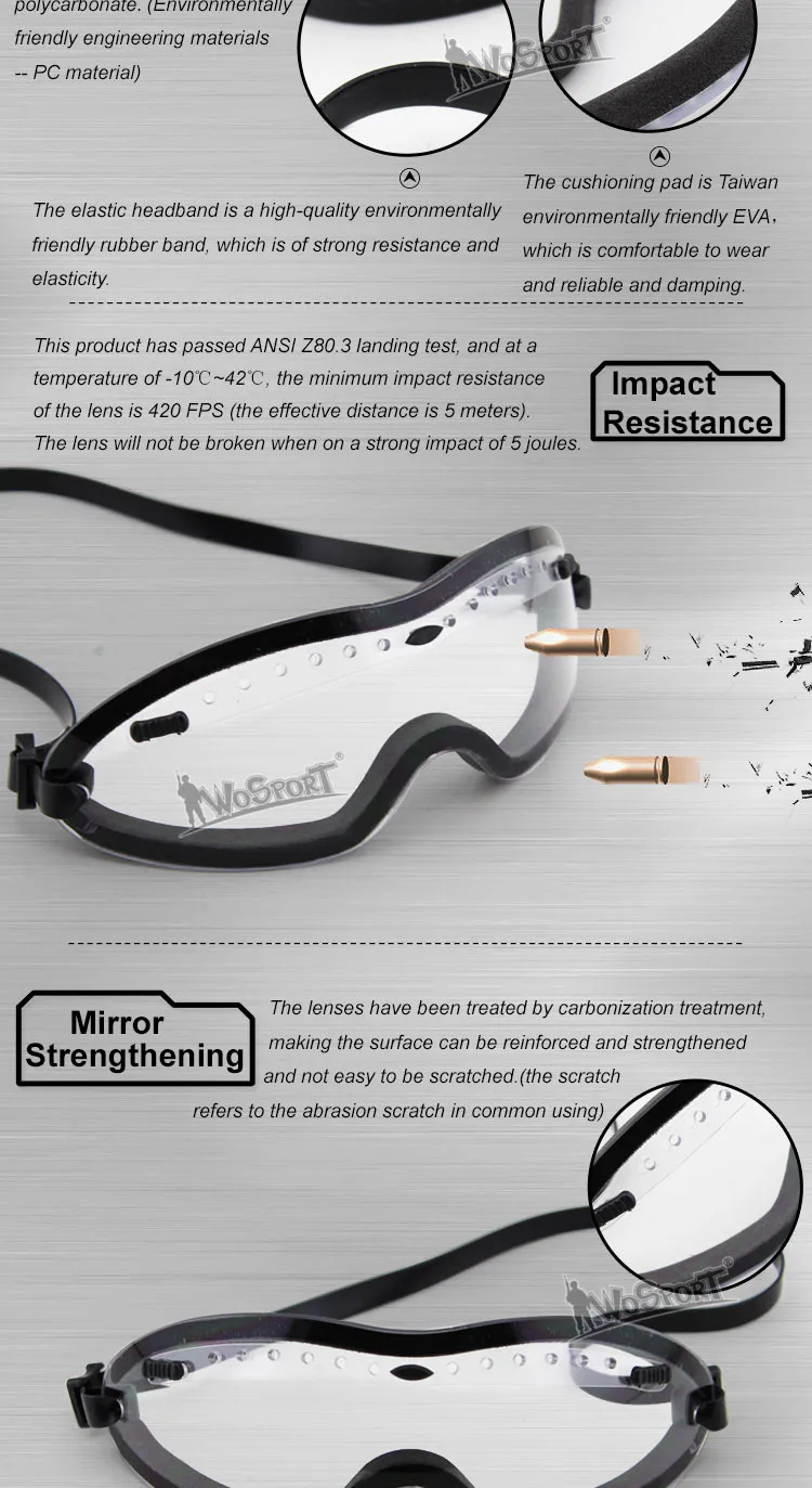 WoSporT Tactical Smith оптика BOOGIE регулятор GOGGLE тактические очки Американский шлем анти туман езда велосипедный Пейнтбол Очки