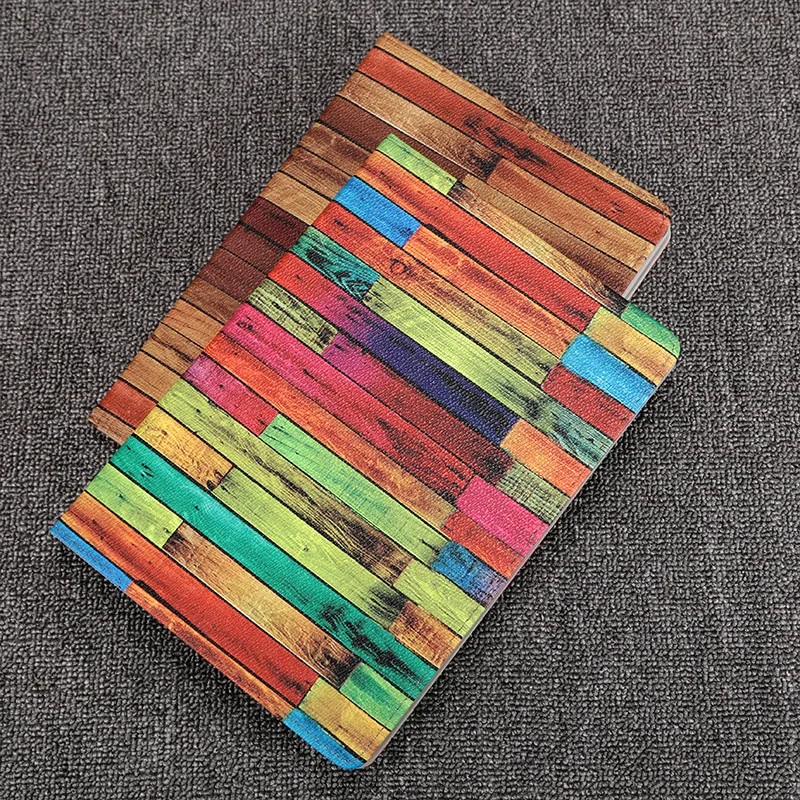 Чехол для iPad воздуха 1 Капа Para красочные деревянные зерна Кожа PU Folio Stand защитный