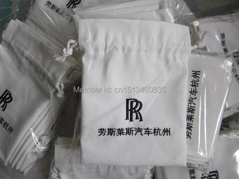 100pcs/lot free shipping cotton jewelry pouch gift drawstring bag custom logo trinket | Украшения и аксессуары