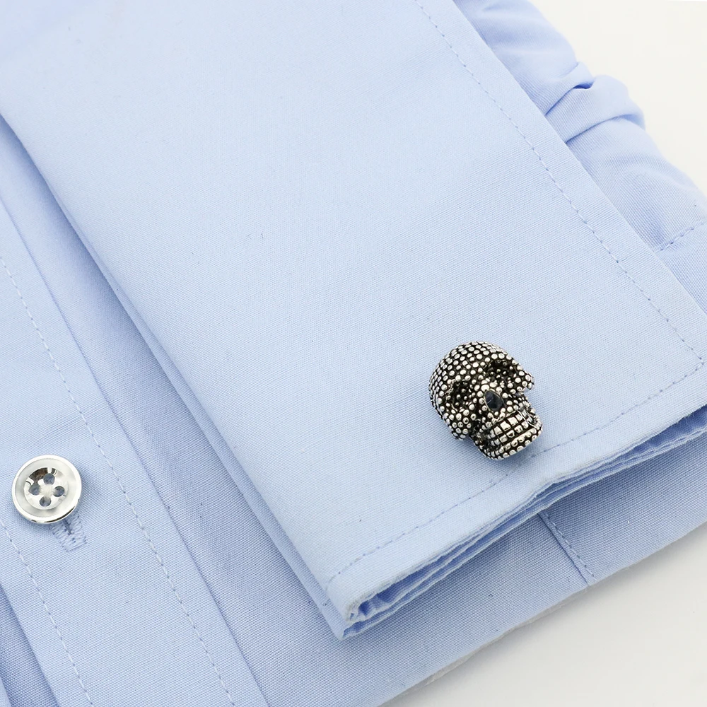 Запонки iGame Day Of The Dead разноцветные из латуни с изображением черепа|cuff links|designer cuff