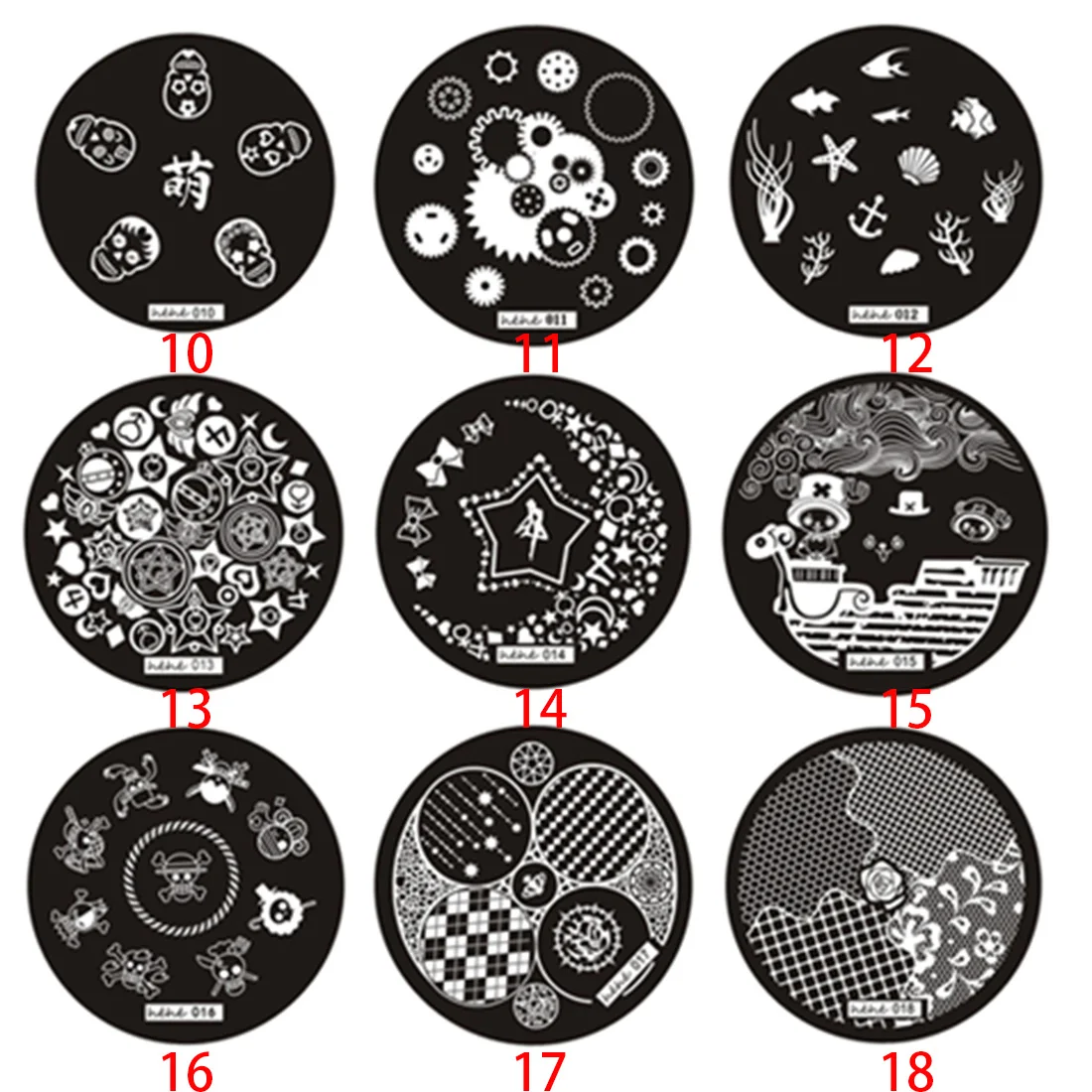 Очаровательный дизайн серии рисунков пластина с изображениями для нейл арта Stamper
