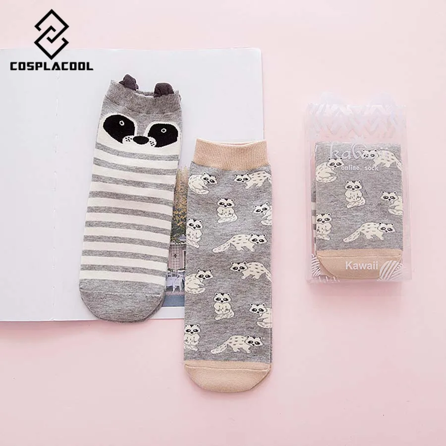 [COSPLACOOL] 2 пар/лот новые теплые носки с милой пандой/фруктами для молодых девушек