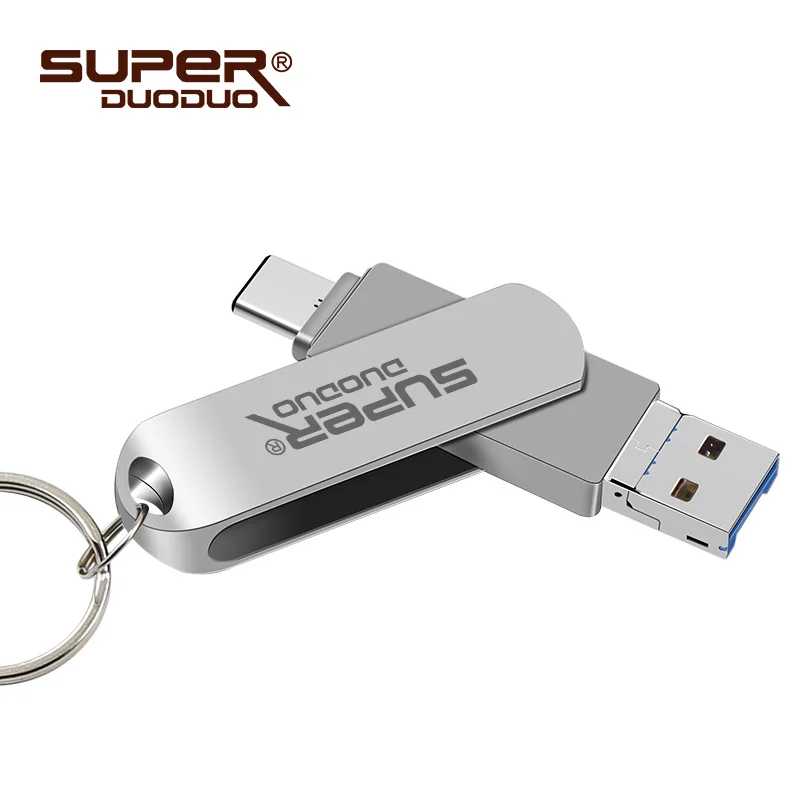 Водонепроницаемый usb флеш-накопитель, флеш-накопитель 128 ГБ, 64 ГБ, флеш-диск для iphone/ipad 3 в 1, карта памяти 8 ГБ, 16 ГБ, 32 ГБ, флешка для type-C