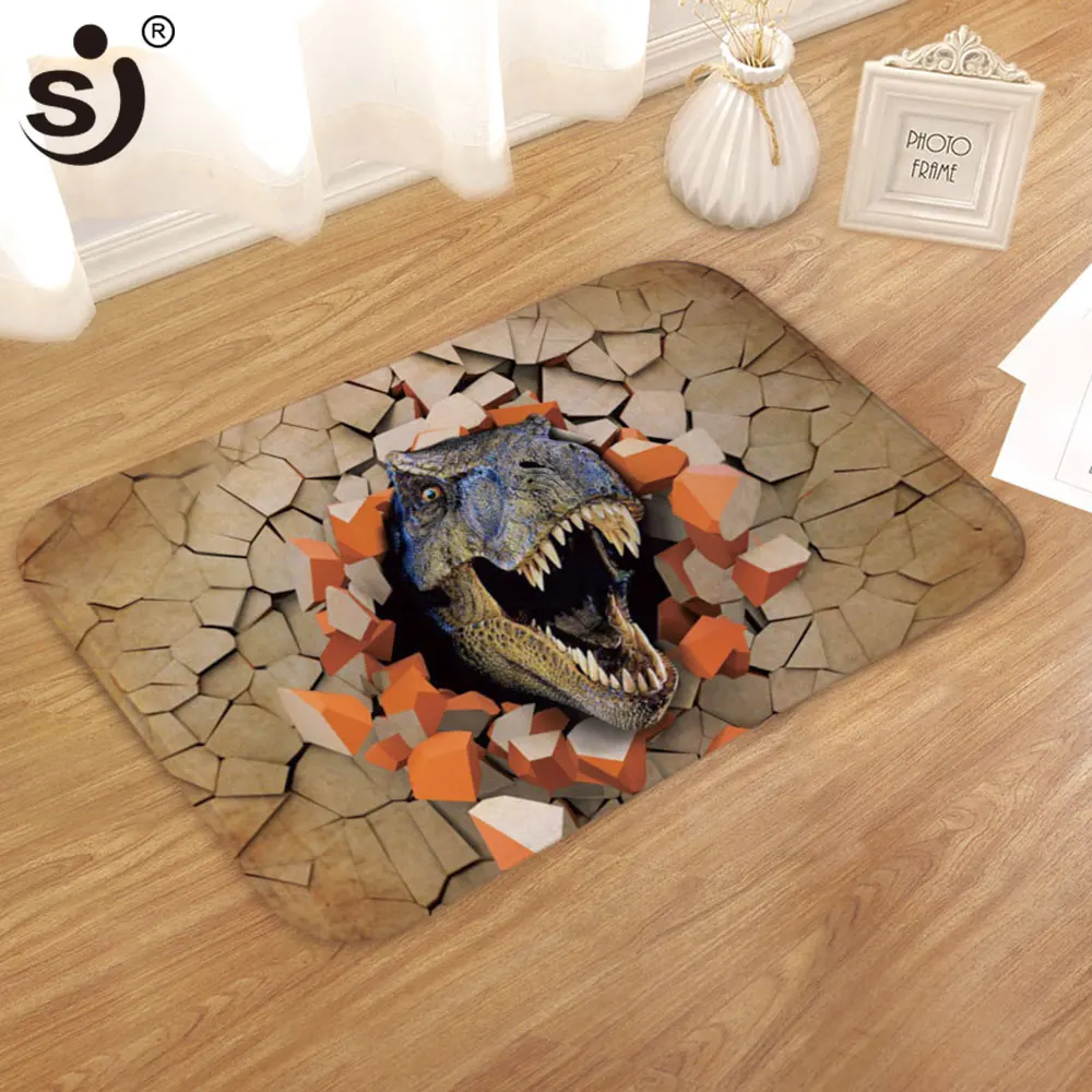 SJ Новый 40*60 см 3D креативный динозавр животных нескользящий коврик для ванной