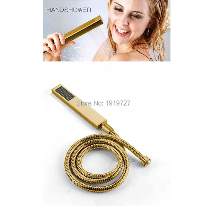 Лейка Водопад для душа золотого цвета