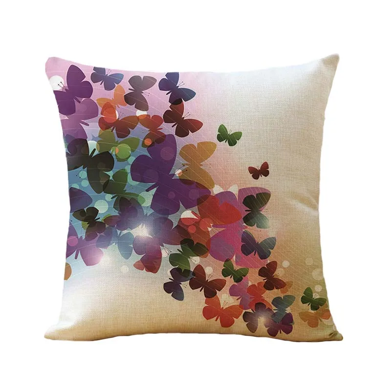 45*45 см из хлопка и льна накидки на подушки Чехол &quotБабочки&quot диван Чехлы для дома