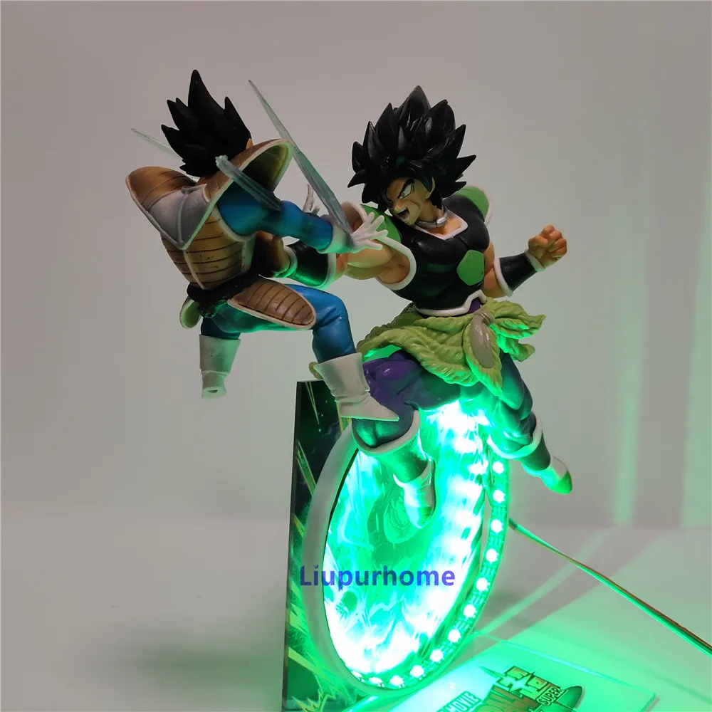 Dragon Ball Супер Broly против Вегета светодиодный ночник детские игрушки Dragon Ball Z Broli Супер Saiyan украшения дома Настольная лампа DBZ