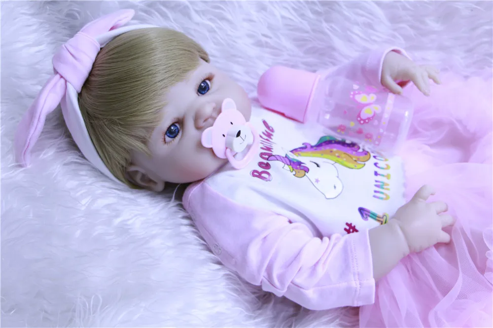 Кукла reborn boneca 55 см силиконовая ручная работа|reborn silicone|reborn dolls babiesdoll baby |