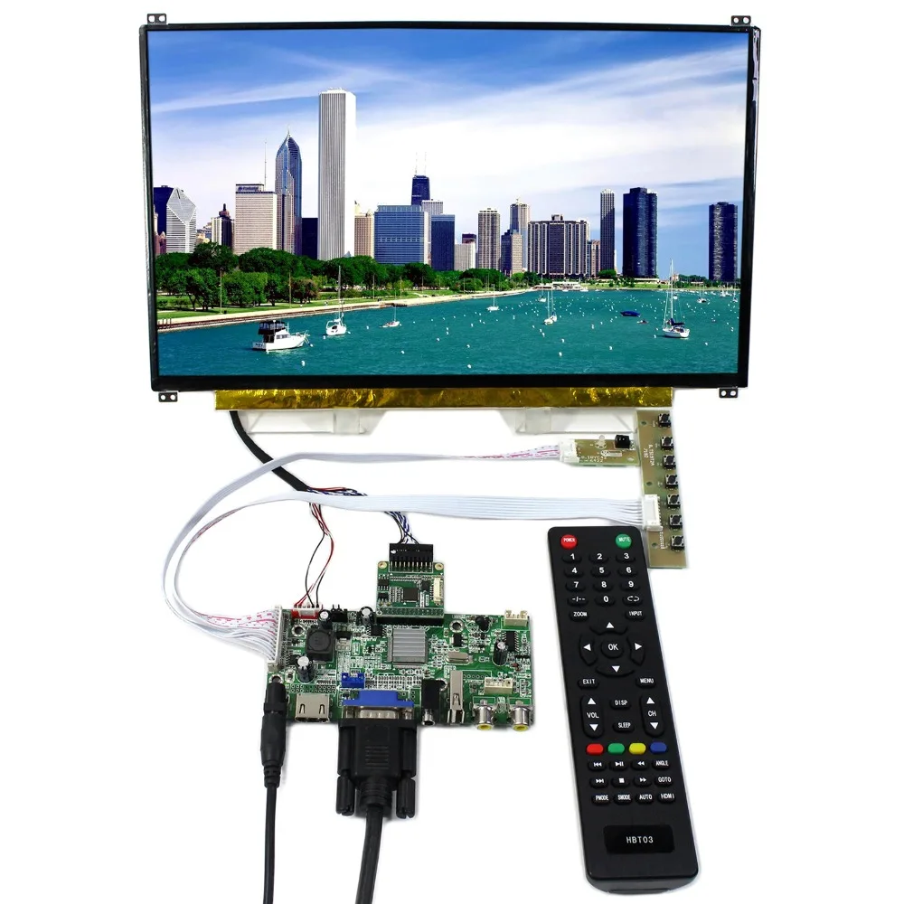 

H DMI VGA AV Audio USB LCD Controller Board With 13.3inch 1920x1080 N133HSE IPS LCD Screen