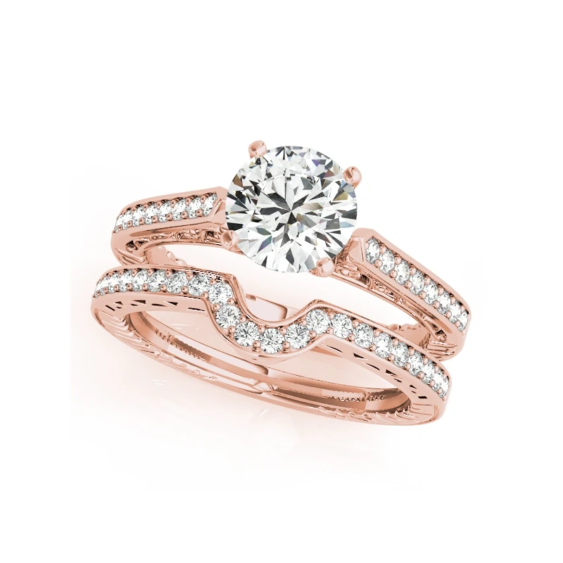 QYI 925 Sterling Silver Solitaire Ring Sets Round Cut Channel Set Bridal Jewelry For Women Cubic Zirconia Engagement Rings | Украшения и