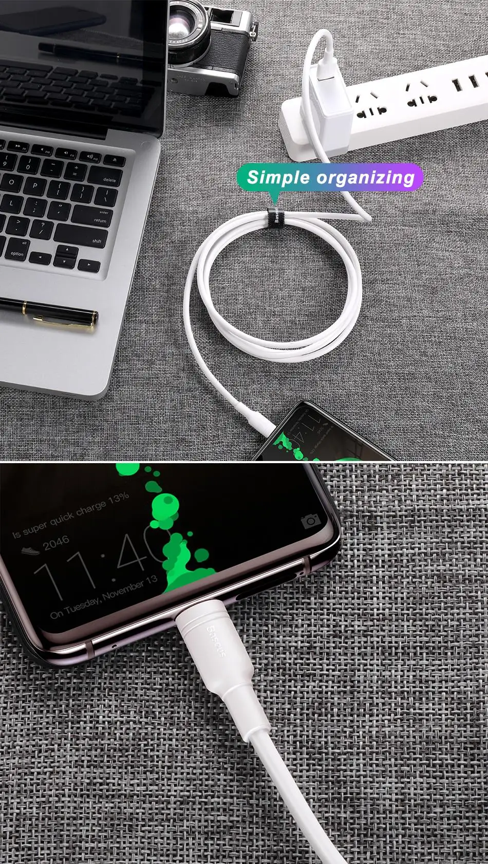 Кабель usb type-C Baseus 5A для huawei mate 30 20 P30 P20 P10 Pro Lite P Smart USBC type-C кабель для быстрой зарядки USB-C шнур зарядного устройства