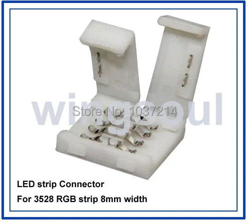 

5 шт./лот, 4-контактные разъемы для светодиодной ленты 8 мм/10 мм, соединение для проводов печатной платы для RGB-ленты 3528, бесплатная доставка