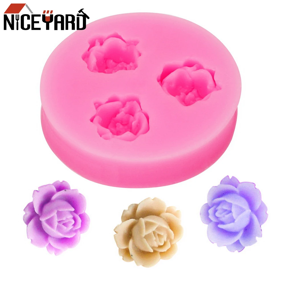 NICEYARD 3D Роза Форма для помадки шоколадное украшение торта кухонные инструменты силиконовые приспособления кухонные инструменты