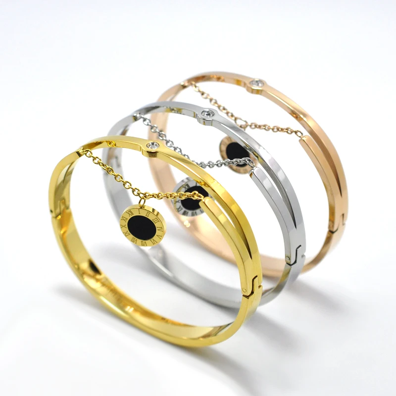 FYSARA Элитный бренд двухсторонняя черный браслет с украшением в виде кристаллов